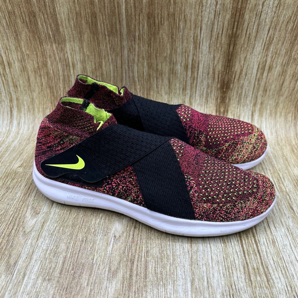 Nike Free RN Motion Flyknit 2017 Women's Size 9 Multi-Color Strappy 880846-004